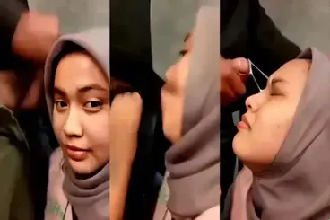 Hijab Cantik Isep Kontol Sampai Muncrat Muka